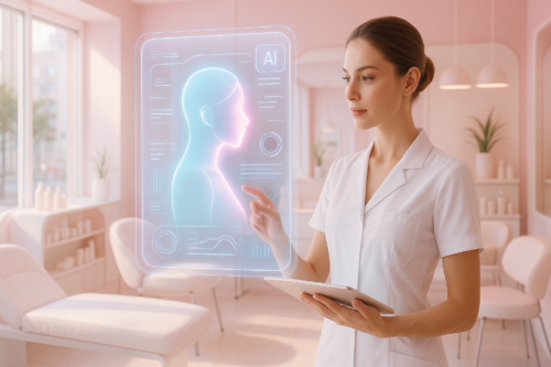 20250827 1629 Futuristic Beauty Salon simple compose 01k3n6sx4kf2a8effrr0g6ceyc