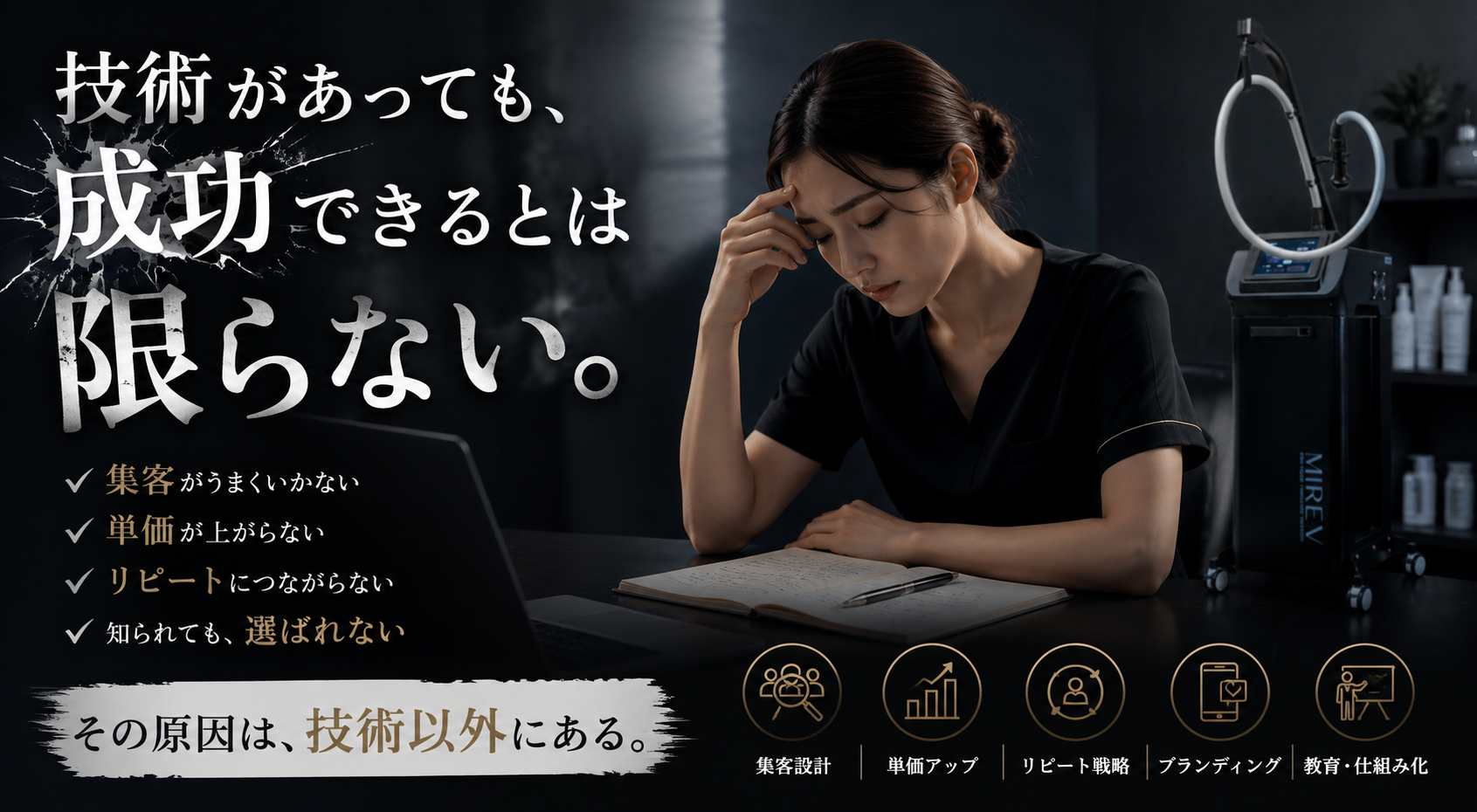 エステサロン経営・技術力から経営力への転換が必要な美容業界の現状