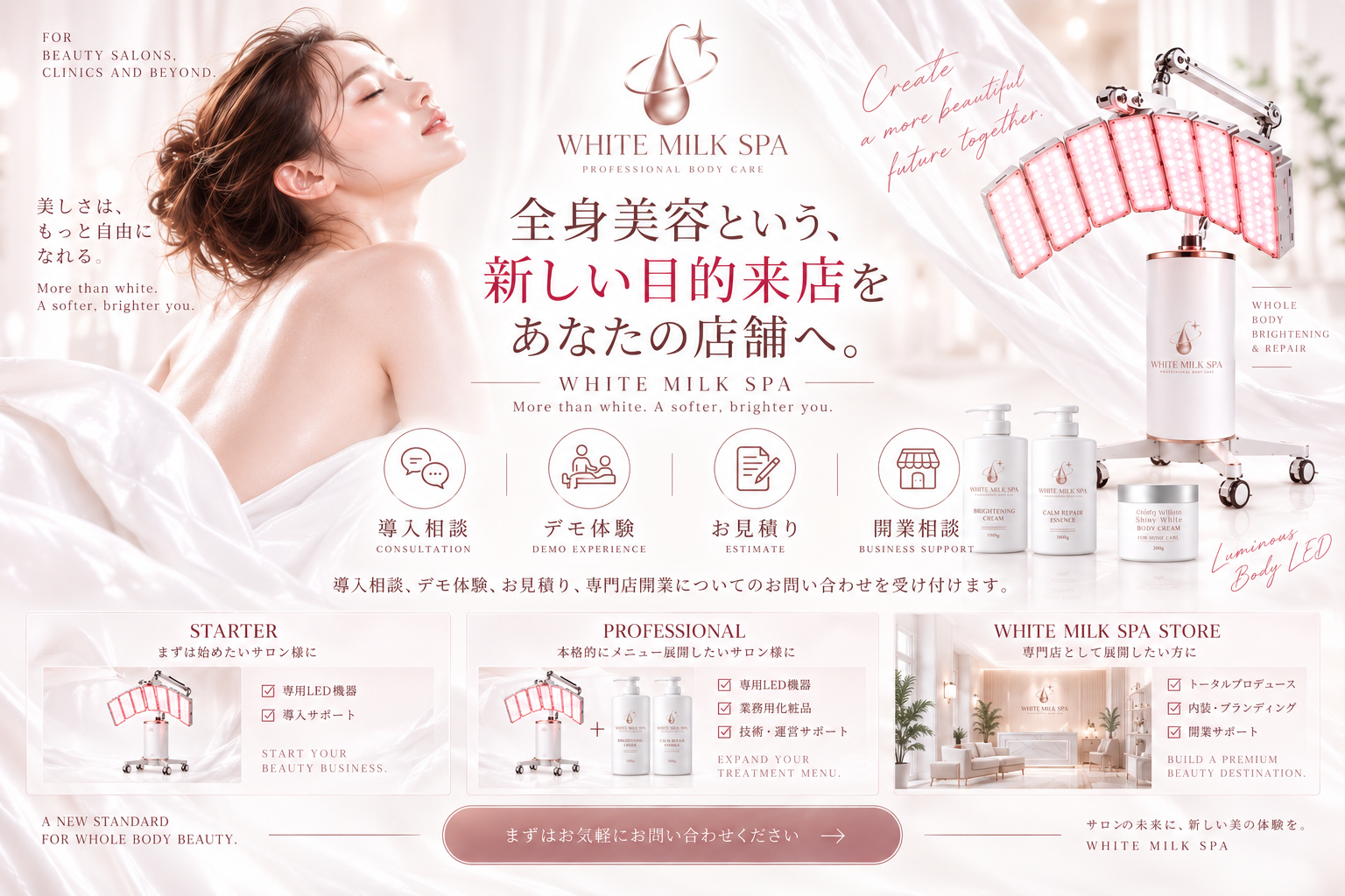 新しい目的来店を生む全身美容ビジネスの提案 全身美容という新しい目的来店を生み出しサロン施術からホームケアまでつながる新しい美容ビジネスの提案