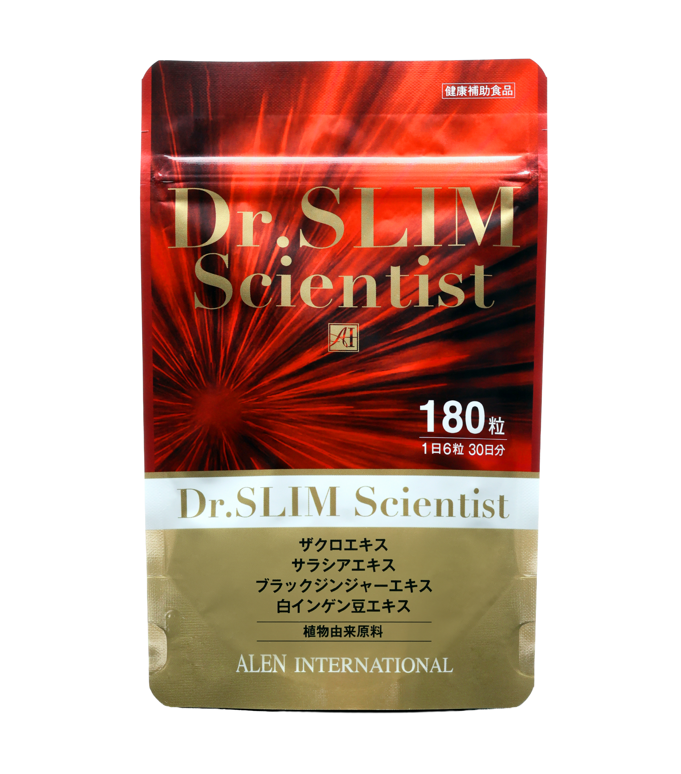 赤い花火デザインのDr.SLIM Scientistのパッケージ写真