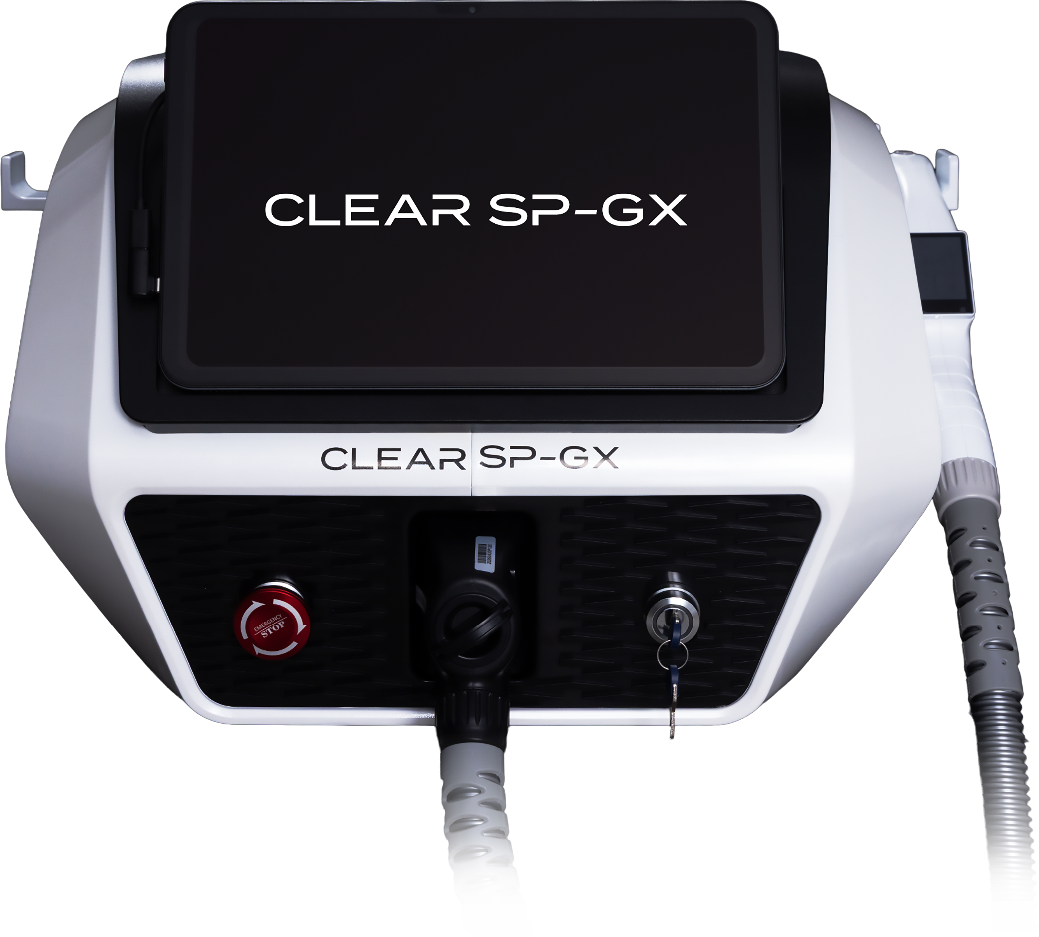 CLEAR/SP-GX 業務用脱毛機 外観 ホワイト×ブラック