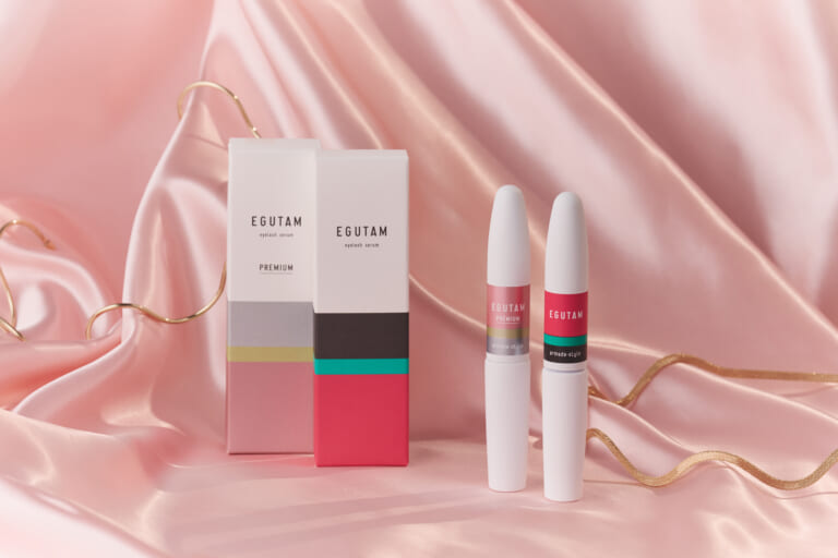 EGUTAMとEGUTAM PREMIUMのまつ毛美容液と外箱